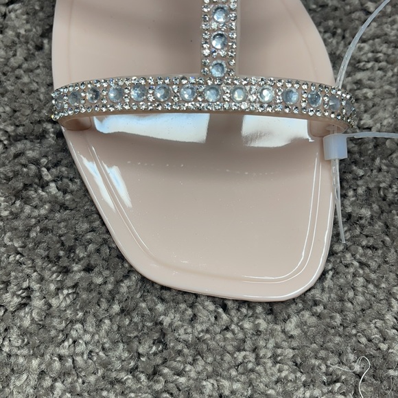 Beige Rhinestone Sandals - Picture 10 of 12